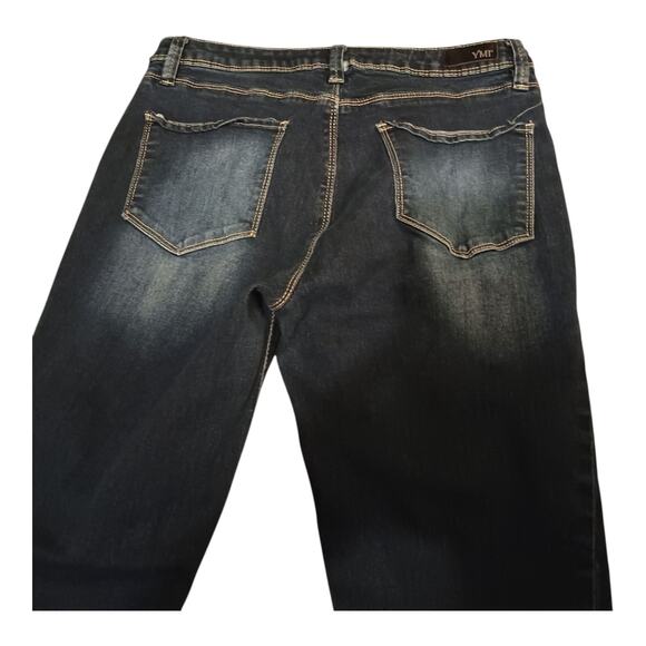 YMI Mid Rise Skinny Stretch Ankle Pants Blue Jeans Women's Junior's Size 11 - Picture 6 of 11
